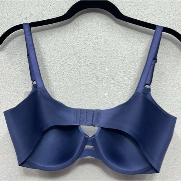 Warners Blissful Benefits Bra Size 38C Blue Underarm Smoothing Underwire NEW - Picture 4 of 8